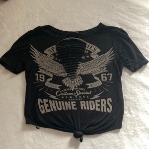 Genuine Riders Worn Style Crop Top